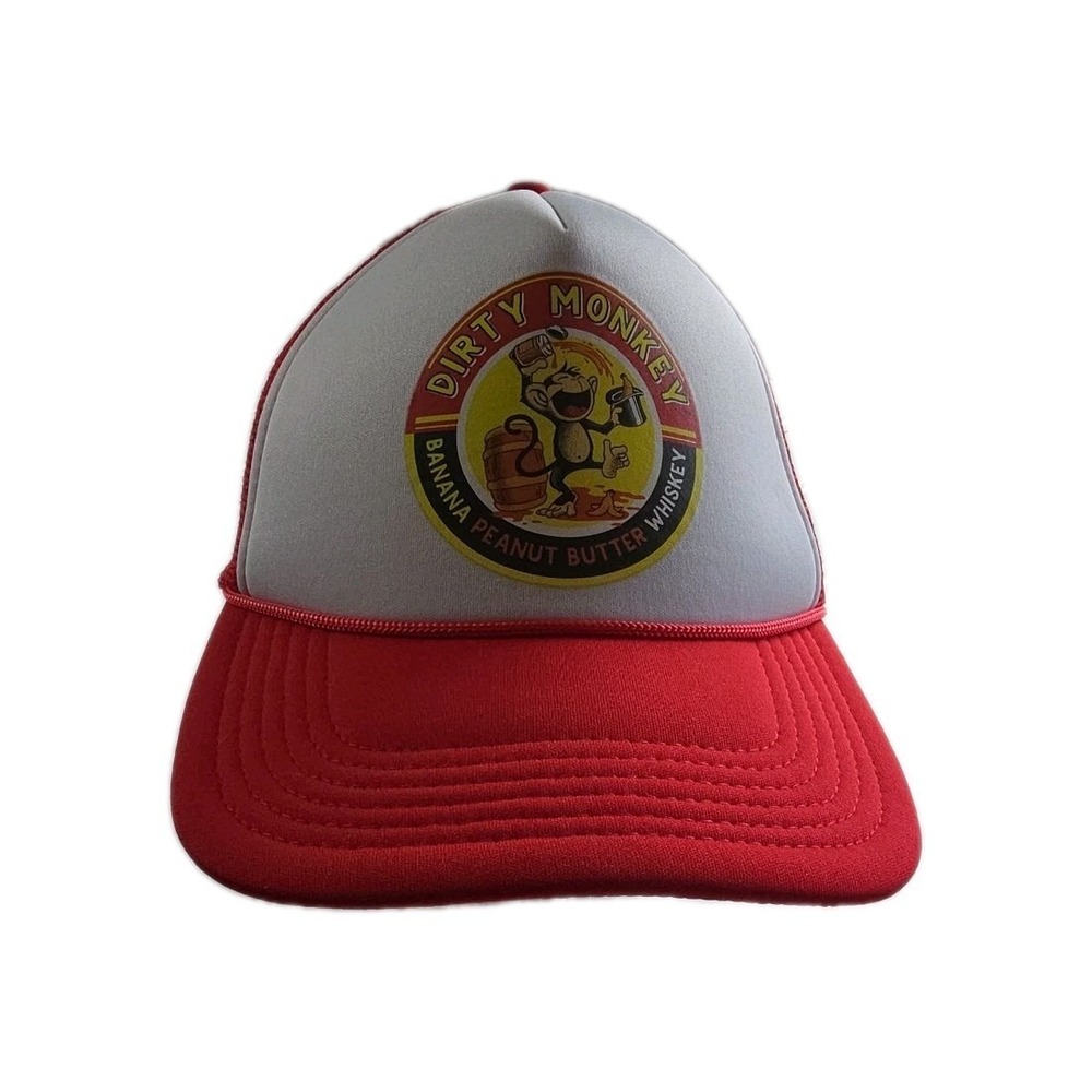 Dirty Monkey Banana Peanut Butter Whiskey Mesh Snapback Trucker‎ Hat